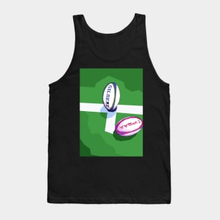 rugby ball in pop art Tank Top